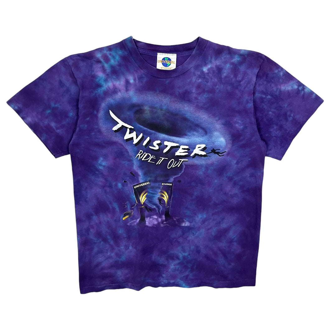 1996 Twister Ride It Out Universal Studios Tie Dye Tee - Size L/XL