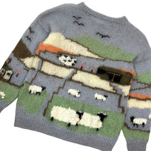 Load image into Gallery viewer, Michelle Stuart Studio Hand Knit Mohair Sheep Scene Sweater - Size L
