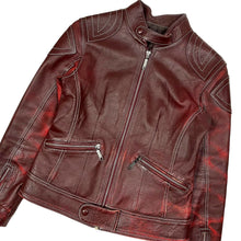 Load image into Gallery viewer, Women&#39;s Cafe Racer Leather Jacket - Size S
