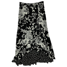 Load image into Gallery viewer, Women's Reversible Floral &amp; Polkadot Maxi Skirt - Size S
