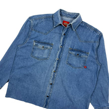 Load image into Gallery viewer, Dickies Snap Button Raw Hem Work Shirt - Size L
