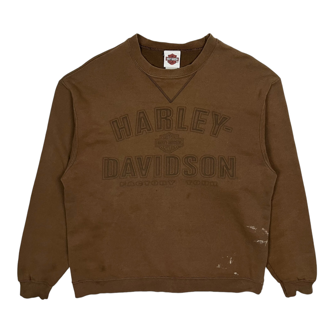 2002 Harley-Davidson Factory Tour Painter's Crewneck Sweatshirt - Size L