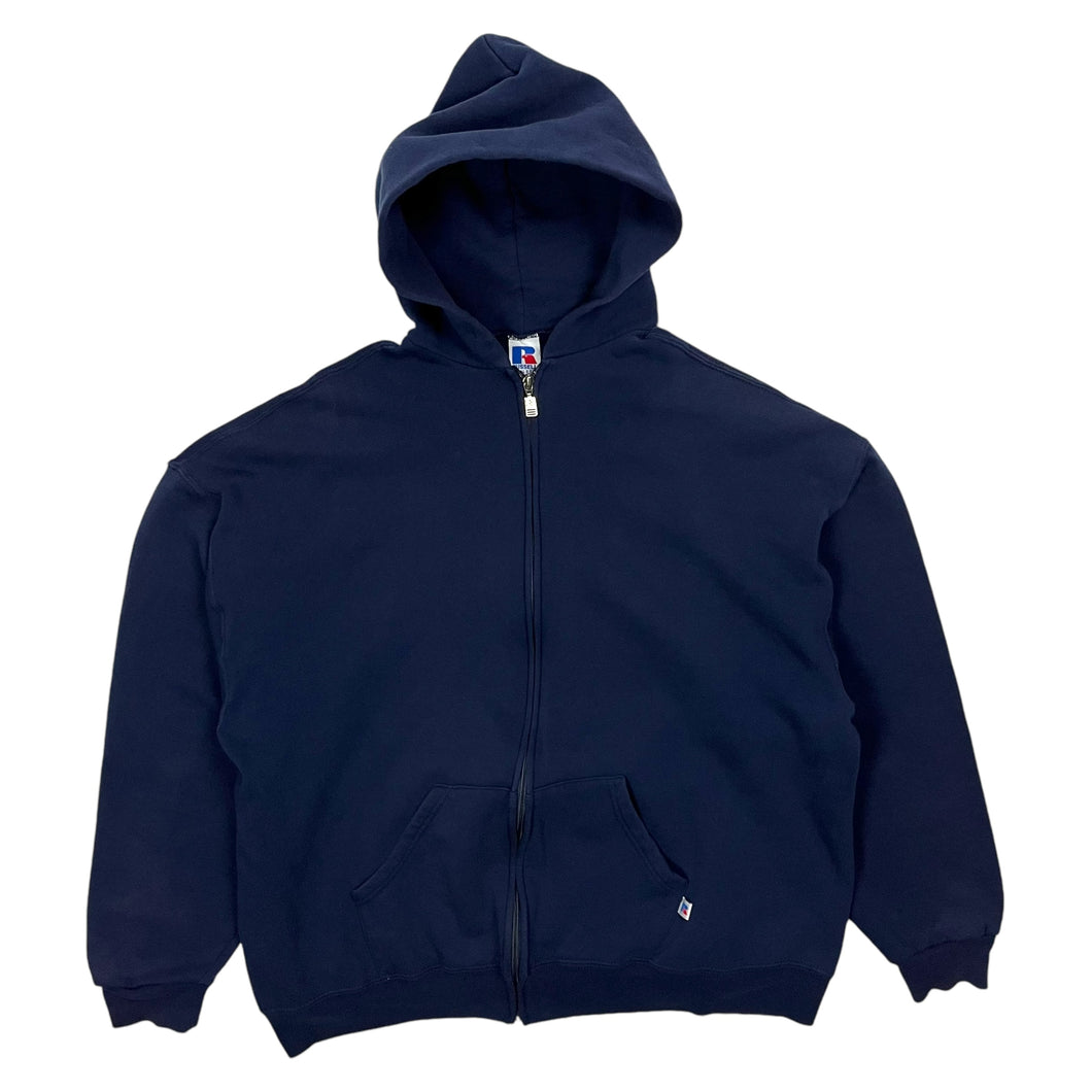 Russell Blank Zip Up Hoodie - Size XL/XXL