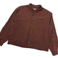 Load image into Gallery viewer, LL Bean Plaid Raw Hem Button Down - Size L/XL
