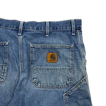Load image into Gallery viewer, Carhartt Distressed Denim Carpenter Shorts - Size 34&quot;
