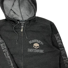 Load image into Gallery viewer, Harley-Davidson Skull Logo Zip Up Hoodie - Size XL
