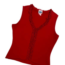 Load image into Gallery viewer, Women&#39;s M-Fasis By California Blue Ruffled Tank Top - Size M
