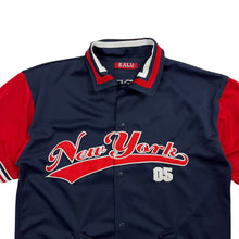 Load image into Gallery viewer, Exco New York Script Logo Button Up Baseball Jersey - Size XL
