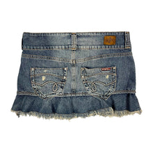Load image into Gallery viewer, Women&#39;s Layered Distressed Denim Skirt - Size M
