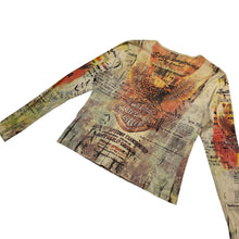 Load image into Gallery viewer, Women’s Harley-Davidson Rhinestone Eagle Biker All Over Print Long Sleeve - Size L

