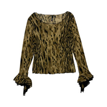 Load image into Gallery viewer, Women&#39;s Trixxi Tiger Print Ruffled Long Sleeve - Size L

