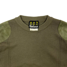 Load image into Gallery viewer, Barbour Suede Paneled Heavyweight Knit Sweater - Size XL
