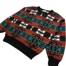 Load image into Gallery viewer, Aztec Print Knit Sweater - Size M
