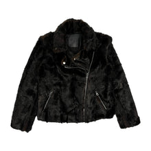 Load image into Gallery viewer, Women’s Faux Fur Moto Jacket - Size S
