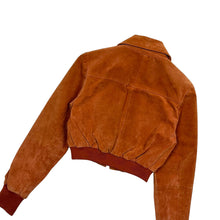 Load image into Gallery viewer, Women&#39;s Wet Seal Suede Cropped Bomber Jacket - Size S
