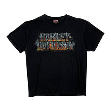 Load image into Gallery viewer, Harley-Davidson Flame &amp; Smoke Logo Biker Tee - Size M
