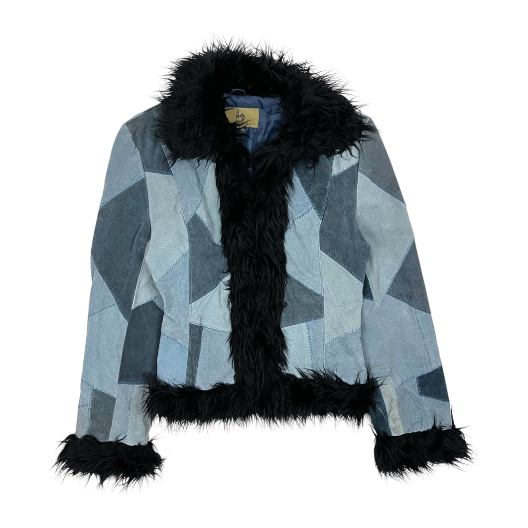 Women's Patchwork Suede Penny Lane Jacket - Size S