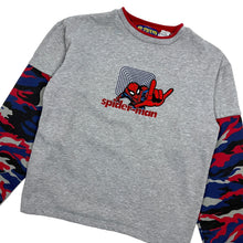 Load image into Gallery viewer, Spiderman Embroidered 3D Camo Sweater -  S/M
