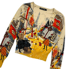 Load image into Gallery viewer, Women's J I Fang Paris Scene Cardigan - Size S/M
