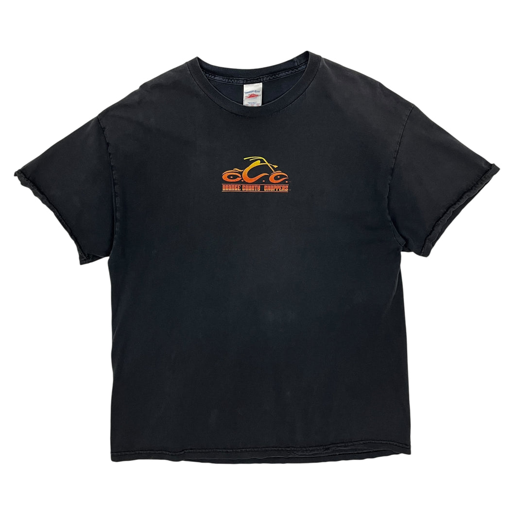 2004 Orange County Choppers Flaming Bike Tee - Size XL