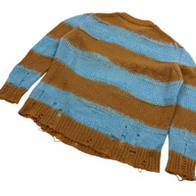 Load image into Gallery viewer, Acne Studios Striped Distressed Mohair Knit Sweater - Size L
