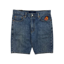 Load image into Gallery viewer, Levi&#39;s 505 Rat Fink Patched Denim Shorts - Size 33&quot;
