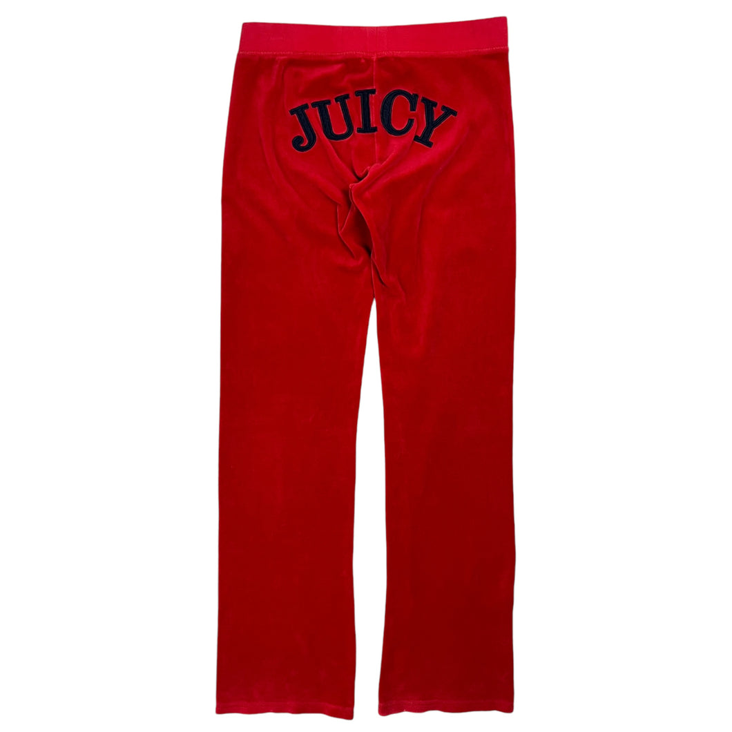 Women's Juicy Couture Spell Out Velour Flared Track Pants - Size S/M