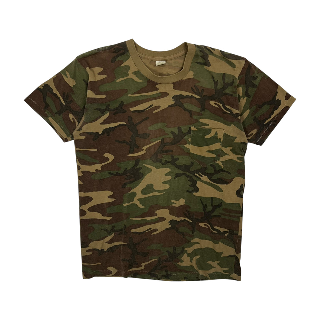 US Army Woodland Camo Pocket Tee - Size L