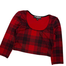 Load image into Gallery viewer, Women&#39;s Lip Service Cropped Plaid Quarter Sleeve - Size S
