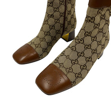 Load image into Gallery viewer, Gucci Ellis GG Monogram Ankle Boots - Size 38.5

