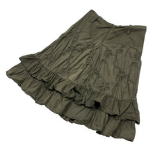 Load image into Gallery viewer, Women's Tonal Floral Ruffled Skirt -Size S
