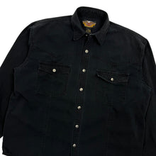 Load image into Gallery viewer, Harley-Davidson Embroidered Western Denim Button Up Shirt - Size L
