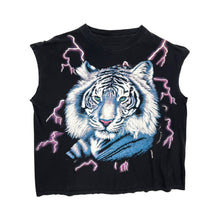 Load image into Gallery viewer, USA Thunder White Tiger Lightning Cut Off Tank - Size L
