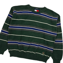 Load image into Gallery viewer, Tommy Hilfiger Striped Heavyweight Cable Knit Sweater - Size L
