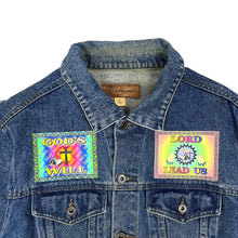 Load image into Gallery viewer, Pure Heart Christianity Themed Denim Jacket - Size L
