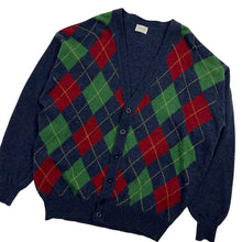 Load image into Gallery viewer, United Colors of Benetton Italian Made Argyle Knit Cardigan - Size L
