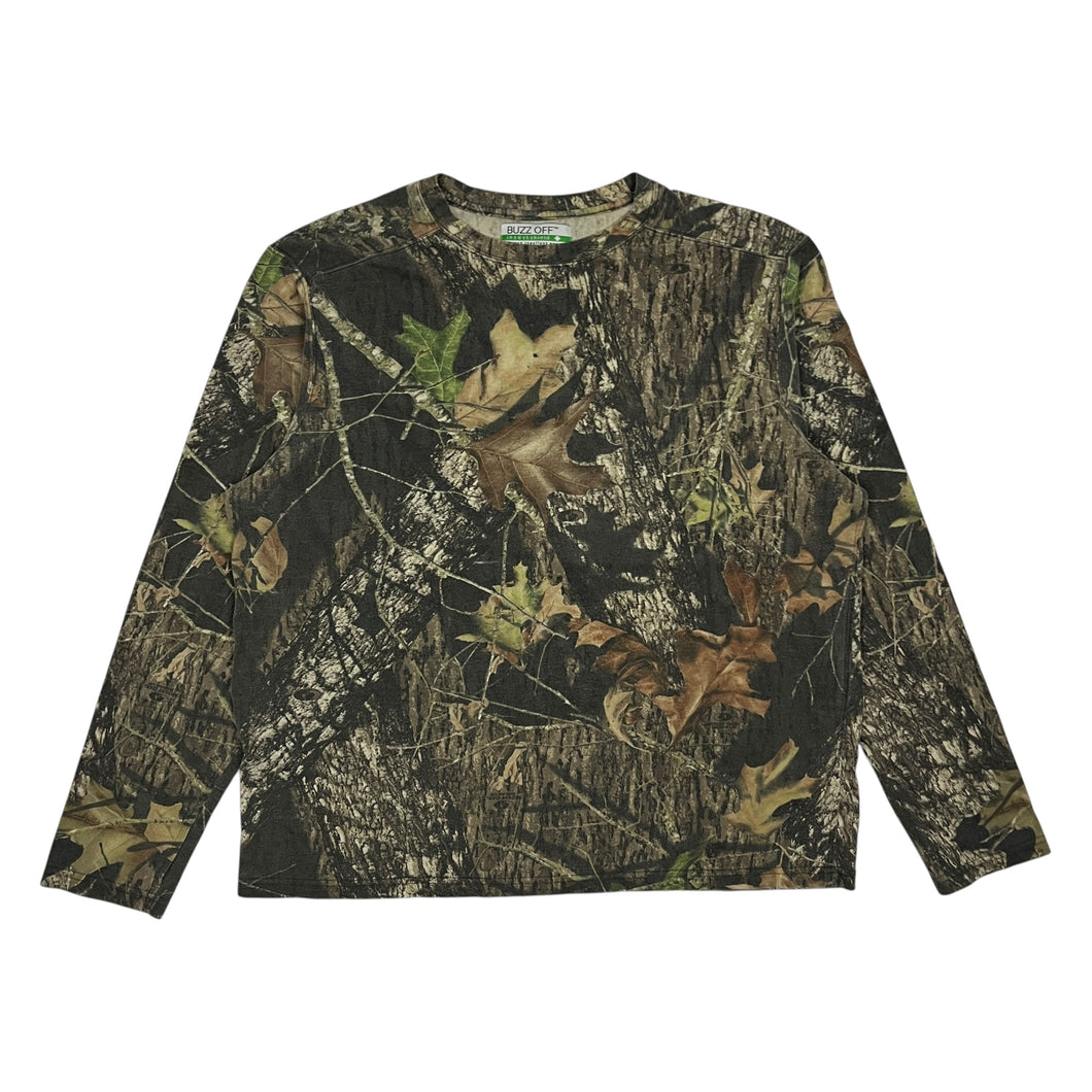 Buzz Off Mossy Oak Camo Long Sleeve - Size XL