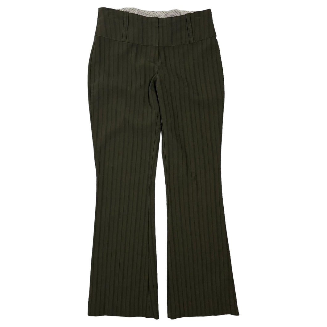 Women's Tonal Pinstripe Flared Pants - Size M