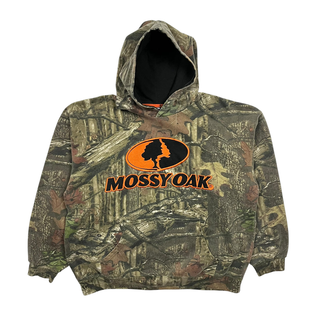 Mossy Oak Realtree Camo Spell Out Hoodie - Size L