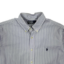 Load image into Gallery viewer, Polo By Ralph Lauren Pinstripe Raw Hem Button Down - Size M
