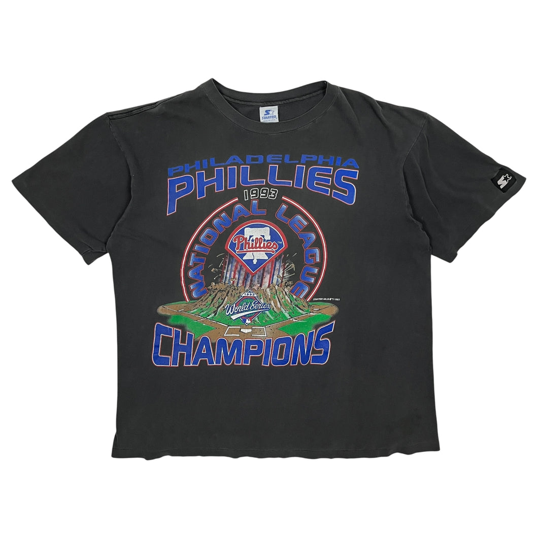 1993 Starter Philadelphia Phillies World Series Champions Tee - Size XL