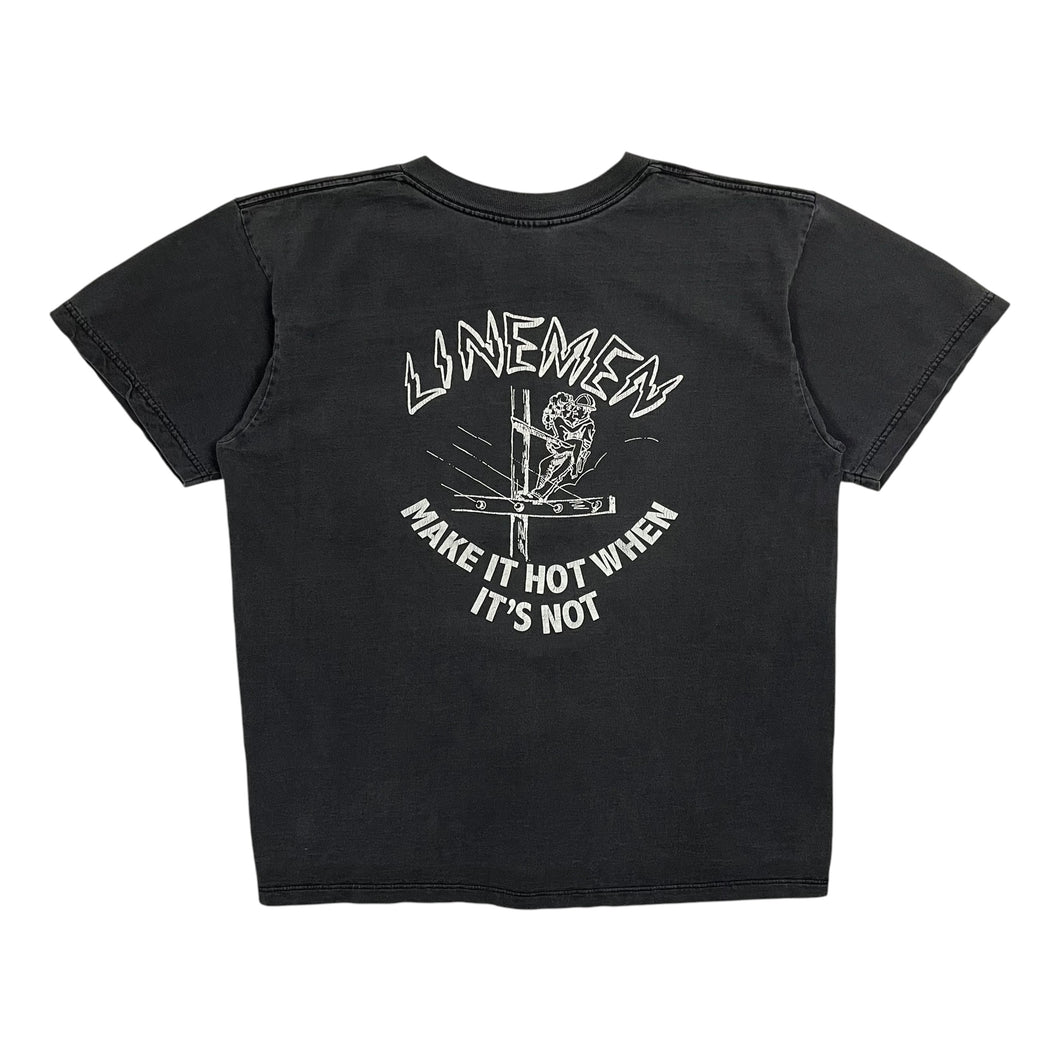 Sunbaked Linemen Make It Hot Pocket Tee - Size L