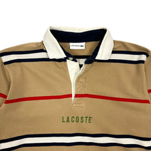 Load image into Gallery viewer, Lacoste Spell Out Striped Polo Long Sleeve - Size M/L
