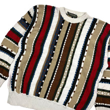 Load image into Gallery viewer, Heavyweight 3D Knit Striped Sweater - Size L
