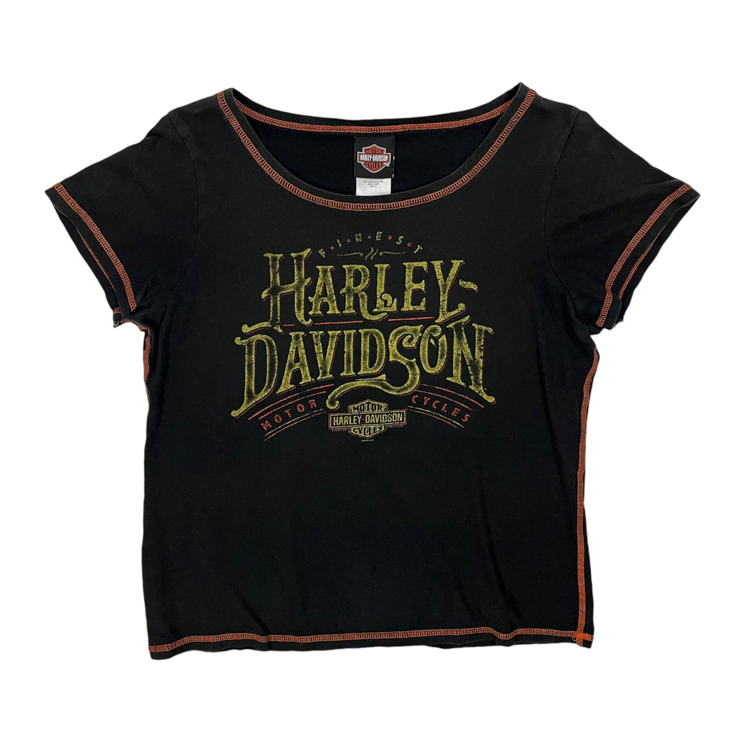 Women's Harley-Davidson Contrast Stitched Tee - Size XL