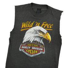Load image into Gallery viewer, 1985 Harley-Davidson 3D Emblem Wild N&#39; Free Cut Off Tank - Size M
