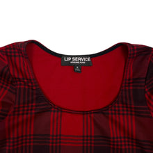 Load image into Gallery viewer, Women&#39;s Lip Service Cropped Plaid Quarter Sleeve - Size S
