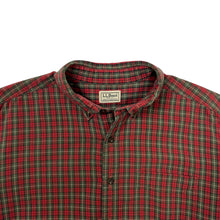 Load image into Gallery viewer, LL Bean Plaid Raw Hem Button Down - Size L/XL
