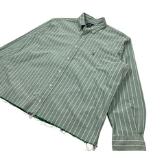 Load image into Gallery viewer, Ralph Lauren Pinstripe Oxford Raw Hem Button Up - Size L
