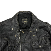 Load image into Gallery viewer, Highway One Classic Leather Biker Jacket - Size L
